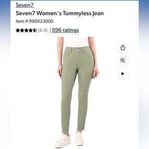 Women’s seven7 green tummy for less size 6 new pants